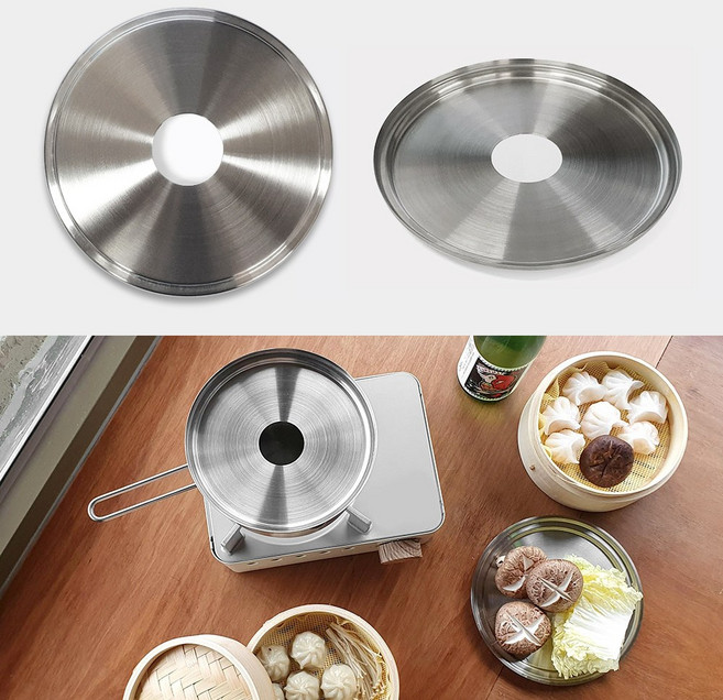 [쿠커스 판다] 에비히슈테른 레카 계량 멀티팟 전용 딤섬 커버 18cm (한국 국내생산) 만두 스텐 뚜껑 스탠 믹싱볼 스테인레스 편수냄비 덮개 원형 실버 플레이트 쟁반 트레이