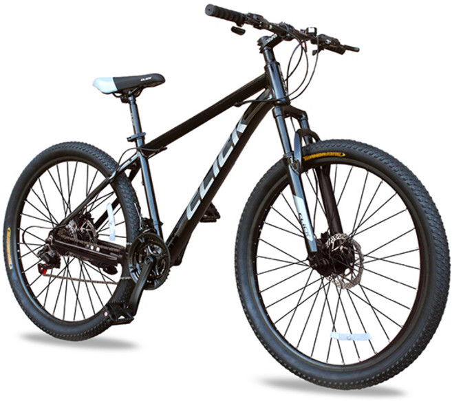 클릭 제스트27.5D 27.5인치 알루미늄 시마노21단 디스크브레이크 MTB 자전거, 유광블랙 미조립, 1개