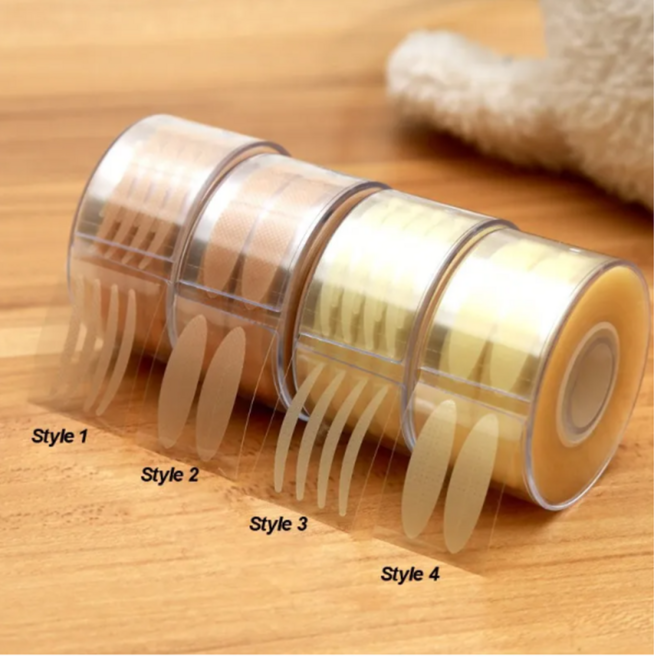 쌍커풀 테이프 롤타입 대용량 쌍테 단면 쌍거풀 속눈썹 메이커 미용, 두꺼운상아색, 1개, 얇은아이보리