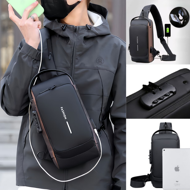 유니돈나 해외여행 도난방지 잠금장치 크로스백