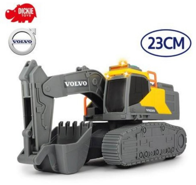 디키 볼보 23cm 굴착기 라이트 사운드 포크레인 중장비 완구