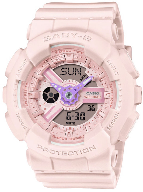 CASIO 卡西歐(BA-110AH-4A) BABY-G 柔和粉彩 雙顯錶 女錶