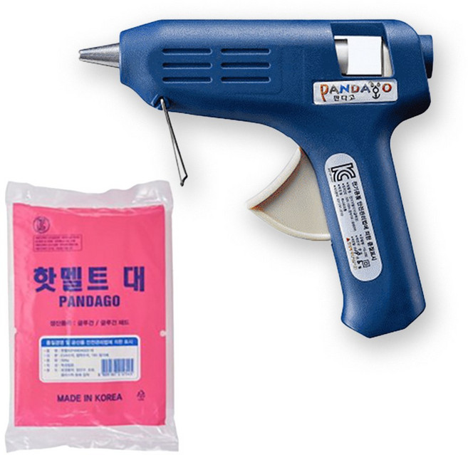 판다고 글루건 대형 60W + 핫멜트 대 500g, 1세트