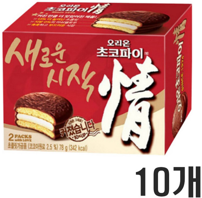 오리온 초코파이 78g(2p)x10개, 78g, 10개