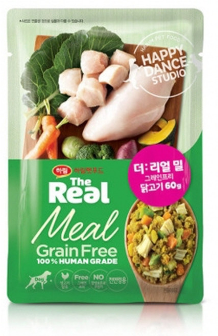 더리얼 밀 그레인프리 양고기 60g X 10개, 600g, 닭고기