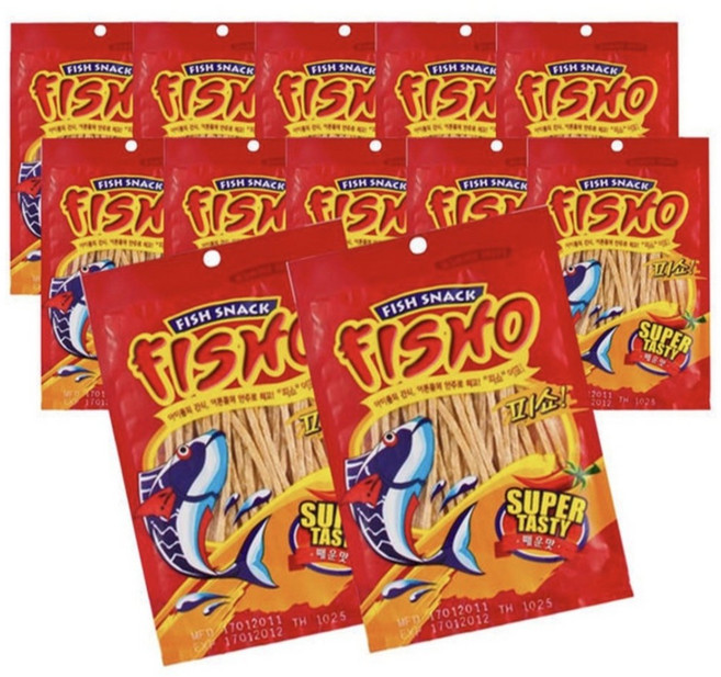 피쇼 슈퍼 테이스티 어포스낵, 15g, 12개