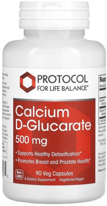 Protocol for Life Balance 칼슘 D-Glucarate 500mg 90 베지캡슐, 90정, 1개, 90정 - 쿠팡