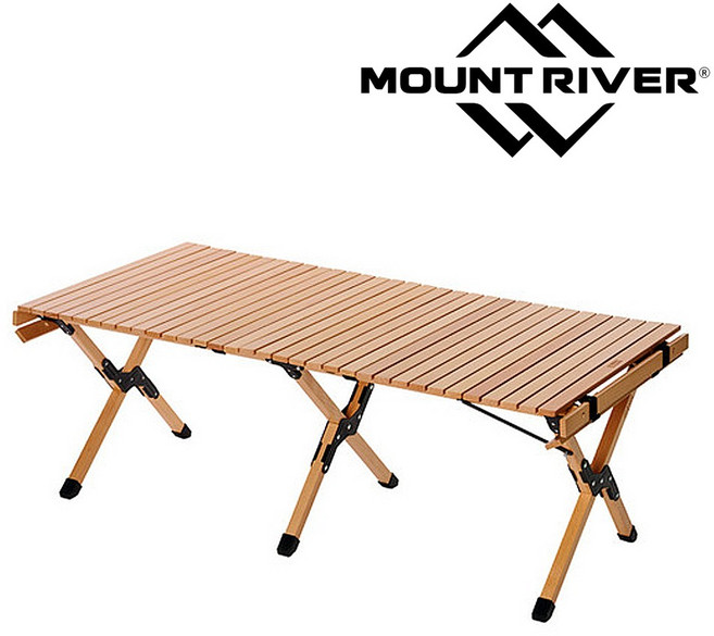 마운트리버 매직 우드 롤테이블 1200 캠핑 휴대용