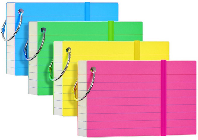 베러워커스 고정되는 미니 단어 암기장 카드 4P, 혼합, 4개, 50매