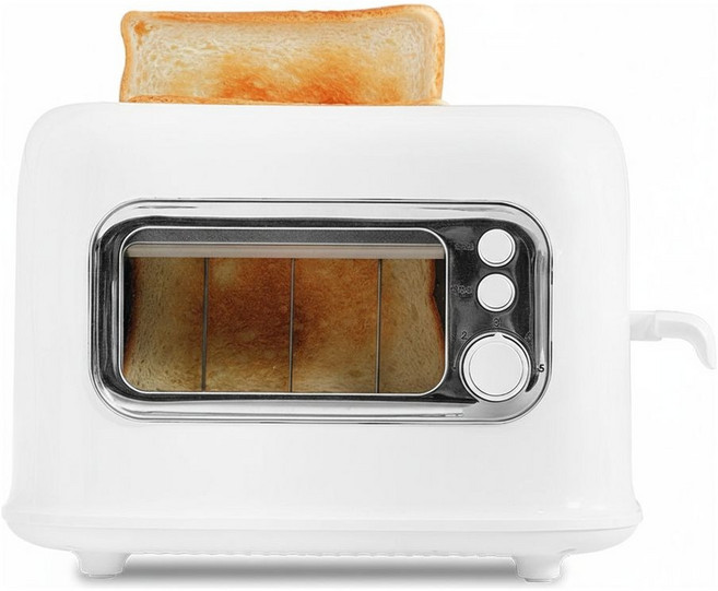 위즈웰 보이는 팝업 토스트기 화이트, 2구 TA8200