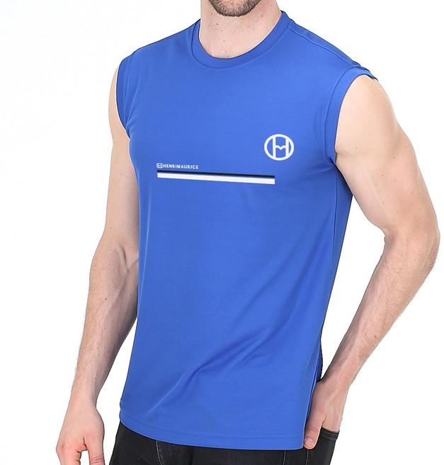 CMT 남성 쿨 나염 민소매 헬스 운동 스포츠 티셔츠 나시