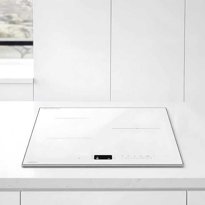 삼성전자 비스포크 AI CC80H63S1HS 화이트 인덕션 3구 빌트인 원격제어 슬림프레임