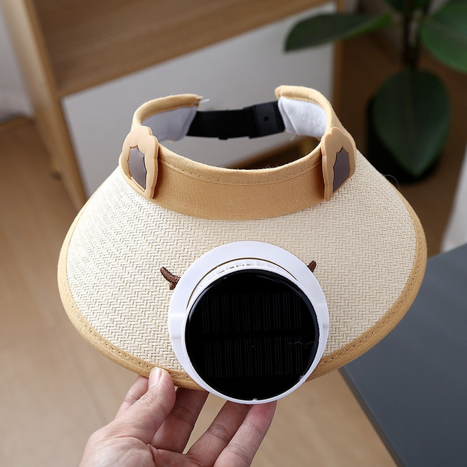 어린이 선풍기 썬캡 여름 자외선 차단 통풍 오픈탑 아동 햇빛가리개 모자