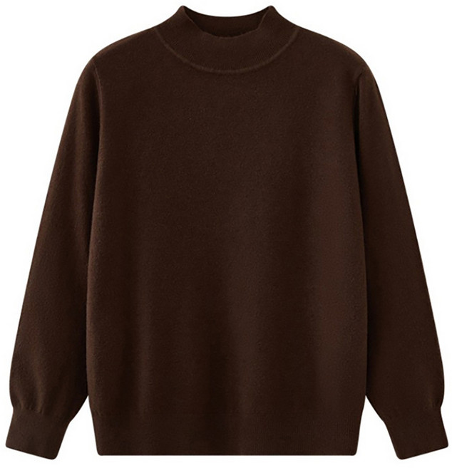 이매력 여성 여유핏 반목폴라 긴팔 울니트티