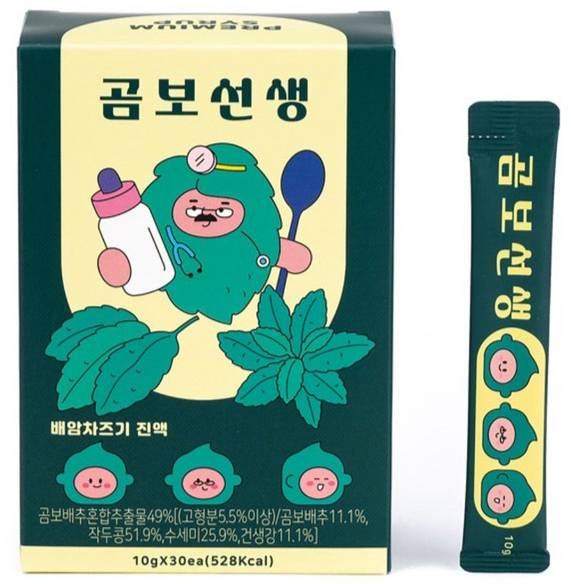 곰보선생 배암차즈기진액 곰보배추시럽 액상스틱, 300g, 1개