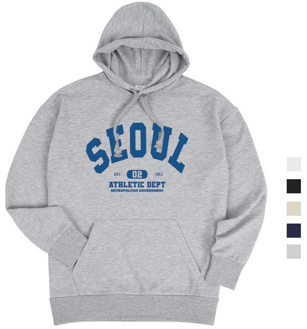 폴앤폴 서울 오버핏 남여공용 후드티 5컬러