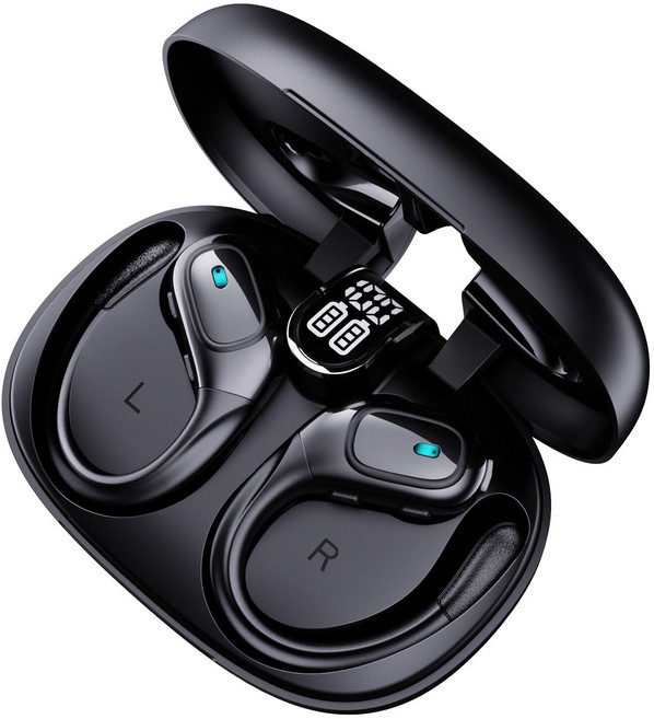 Mankiw맨큐 귀걸이형 무선 블루투스 이어폰 버튼식 X28, 블랙, Mankiw X28