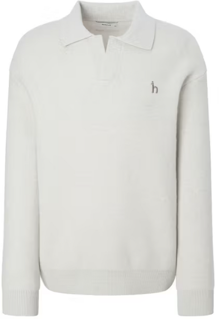 헤지스 남성용 울 오픈카라 니트