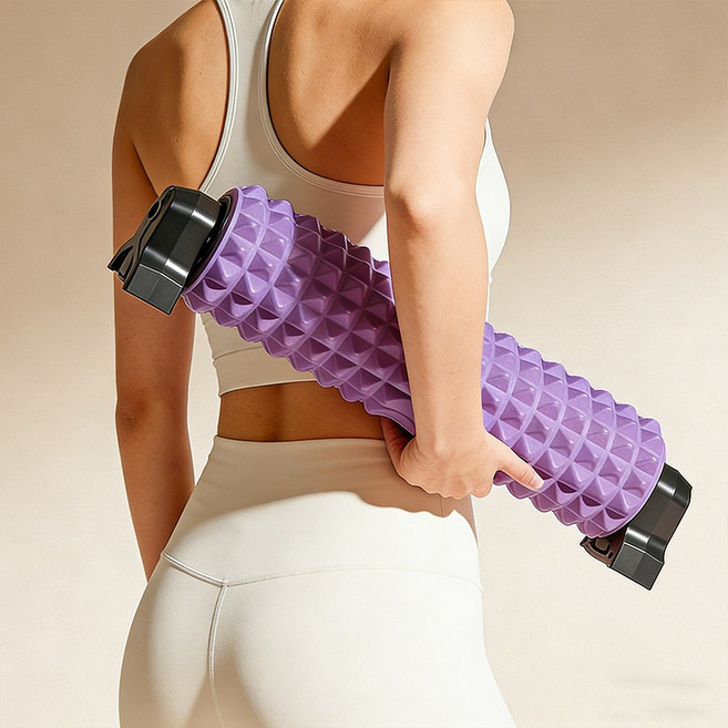 하루꿈 흡착식 EVA 폼롤러 3D 마사지롤러 지압 요가 스트레칭 손쉬운 근막 릴리스, 1개, 퍼플