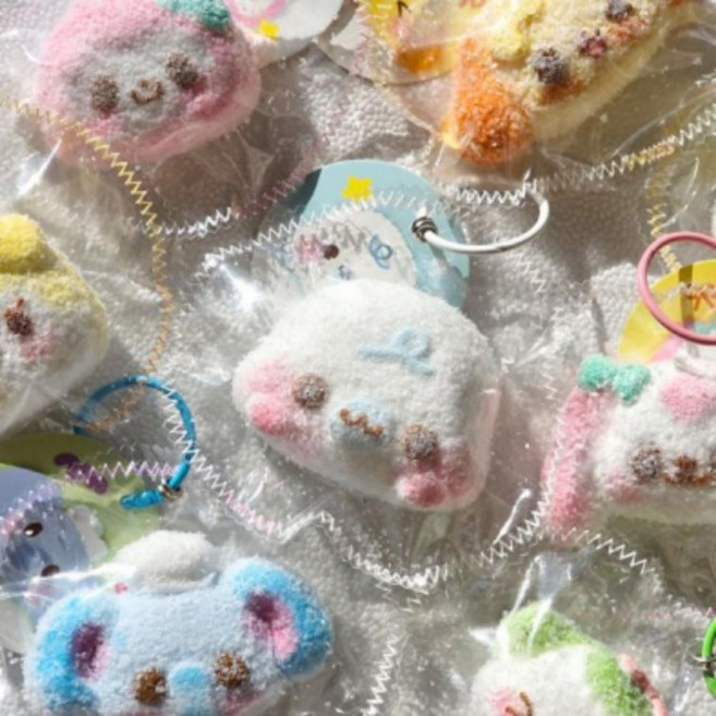 우유떡 수제 스트레스볼 스퀴시 장난감 말랑이 랜덤, 1개