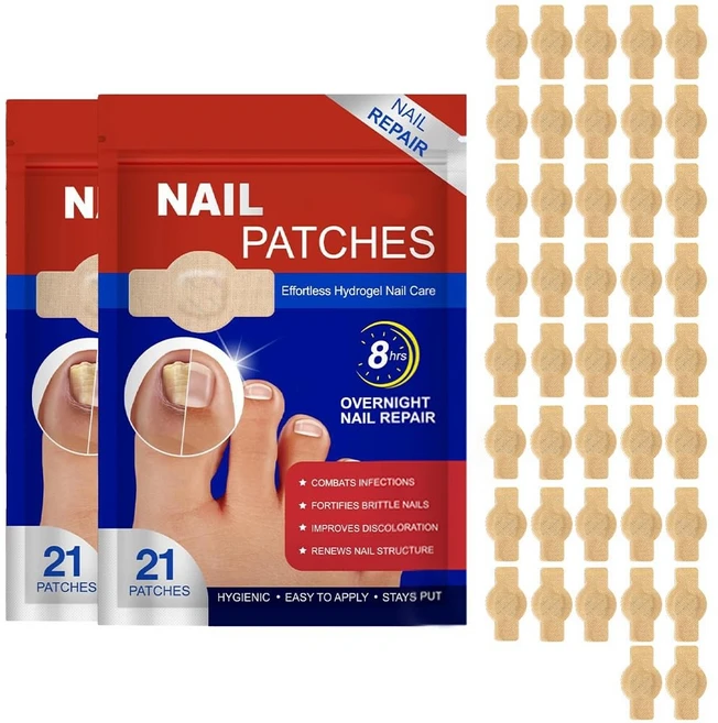 21Pcs 네일 패치 리페어 다용도 발톱 케어 패드, 2세트 - 쿠팡