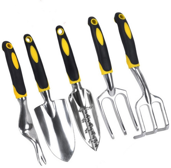 원예도구세트 스텐 모종삽 잡초제거 갈퀴 원예삽, 1세트