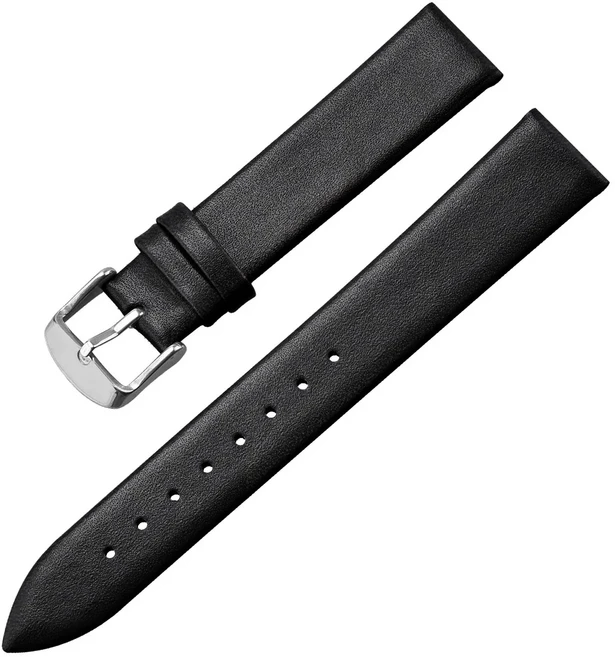송아지 가죽 시계 스트랩 12mm 밴드(실버 핀 버클 포함)