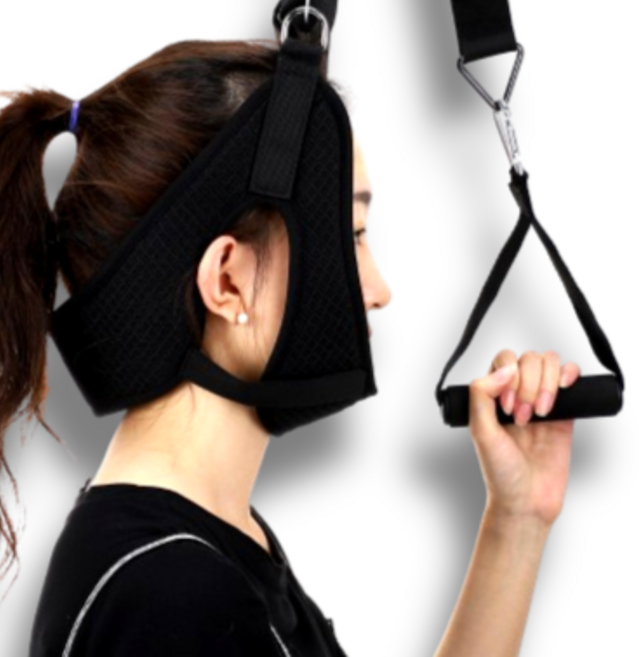 재미월드 거북목 일자목 교정 견인 운동 스트레칭 보조기구, 1개