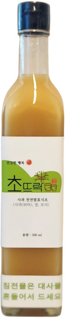 무첨가 무방부제 초뜨락 사과천연발효식초 초모 비니거 자연발효 사과식초 500ml, 1개