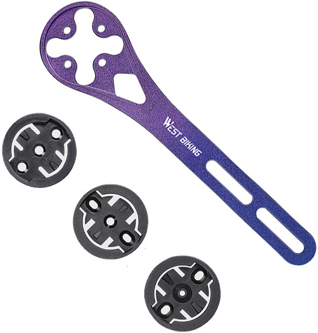 시그니처베이지 로드 자전거 일체형 핸들바 전용 가민 고프로 멀티 스템 마운트 YPZ400, 1개, 블루퍼플