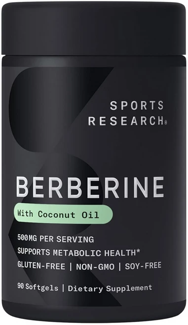 스포츠리서치 베르베린 500mg 코코넛 오일 소프트젤, 1개, 90정 - 쿠팡