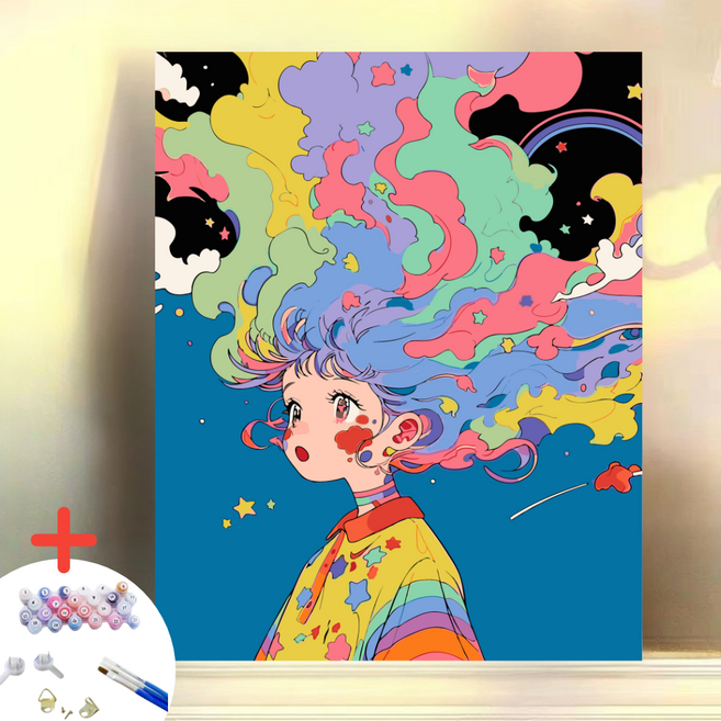 글로윅 DIY명화그리기 피포페인팅 그림그리기 유화 세트, 40*50cm, 17드림, 1개