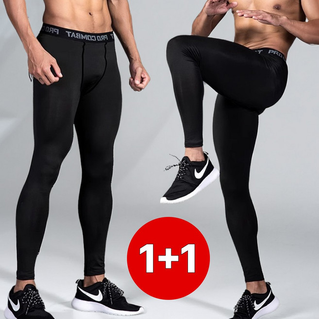 벨로브 1+1 스포츠 남성 러닝 레깅스 타이즈 쫄바지 9부