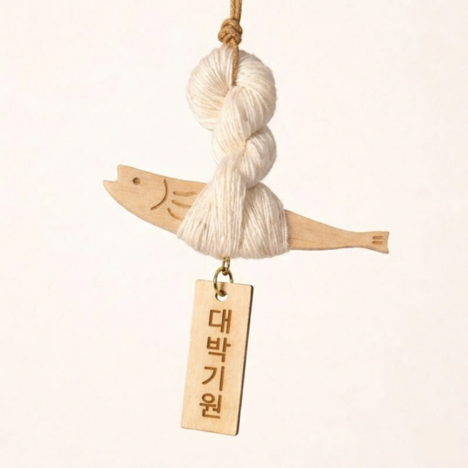 에이샤레 액막이명태 차량 현관 인테리어, 1개, 대박기원