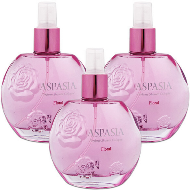 아스파시아 후로랄 퍼퓸 향수 샤워코롱, 3개, 150ml