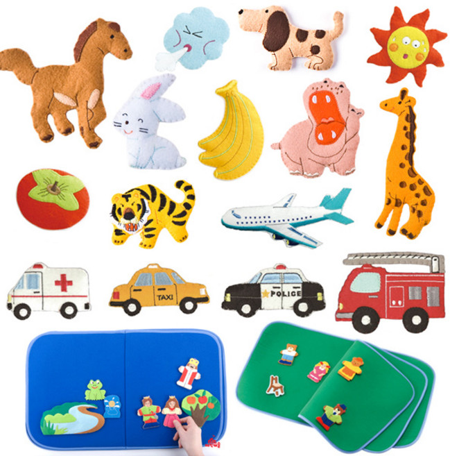 붙였다 떼었다 융판놀이 토독 펠트자료 찍찍이 벨크로, 토독 야채