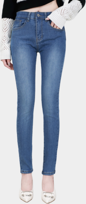 리치블랑 여성 허리밴딩 스판 스키니진 청바지 (2단기장)