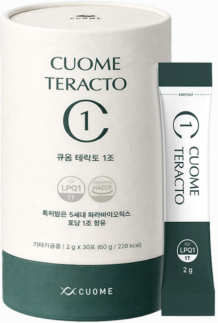 큐옴바이오 테락토 초고농도 1조 유산균 프로바이오틱스 큐옴엘피큐원