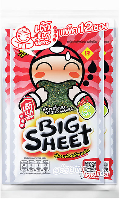 태국 타오케노이 김과자 빅시트 매운맛 3.2g X 12, 3개, 38.4g