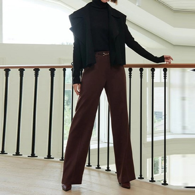 [최초가 79000원]울 블렌딩 플렌느 트윌 와이드 팬츠