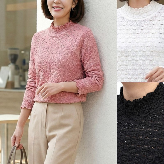 로즈맘 엄마옷 로즈맘 니치스모크레이어드티셔츠