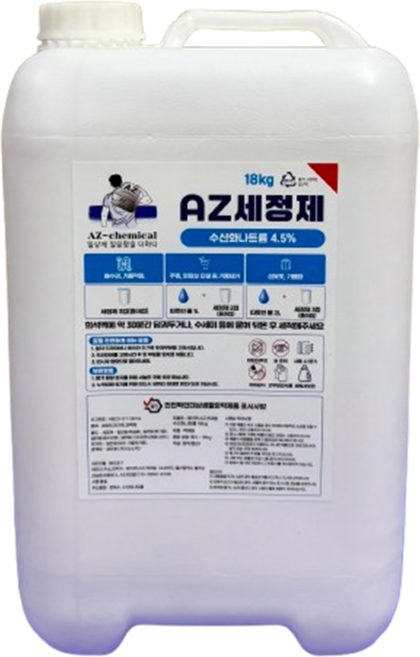 AZ세정제 18kg 가성소다4.5% NaOH 말통, 1개, 18L, 본품