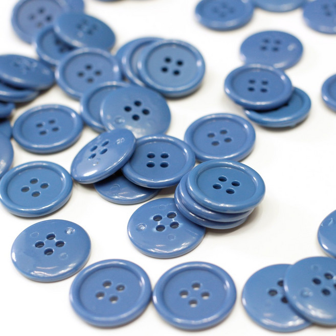 바지단추 작업복단추 (블루) 18mm (대), 블루, 1개