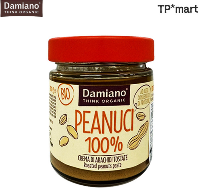 다미아노 유기농 100% 피넛버터, 180g, 1개