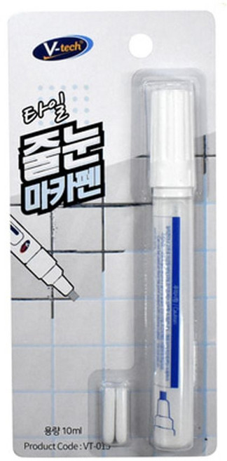 화이트 타일 줄눈 보수 마카펜 10ml 펜촉 포함 욕실 화장실 셀프 시공 줄눈보수제 셀프줄눈 타일보수제