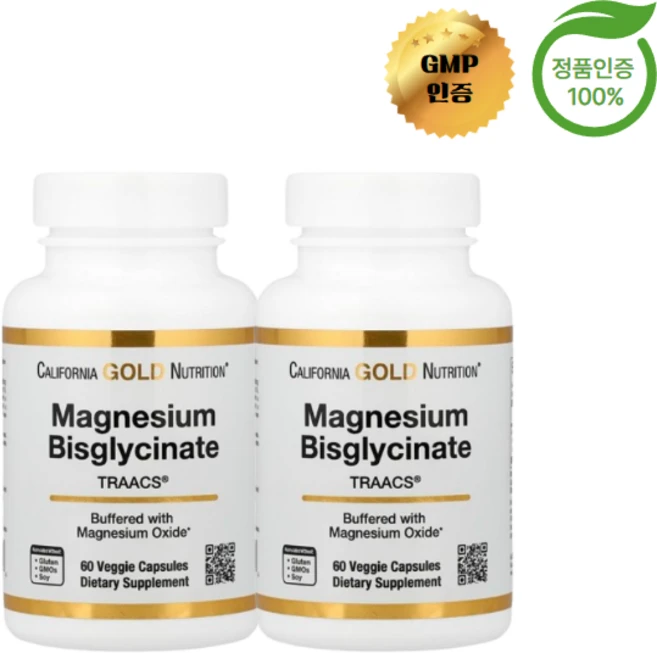 1+1 CGN 마그네슘 비스글리시네이트 60정, 2개 - 쿠팡
