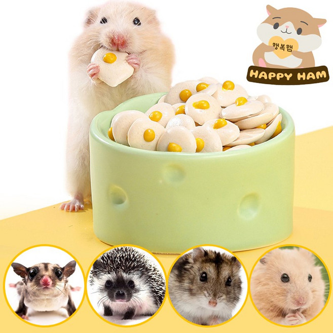 HappyHam 계란후라이 피그미다람쥐 햄스터 고슴도치 소동물 산양유 간식, 1개, 10g