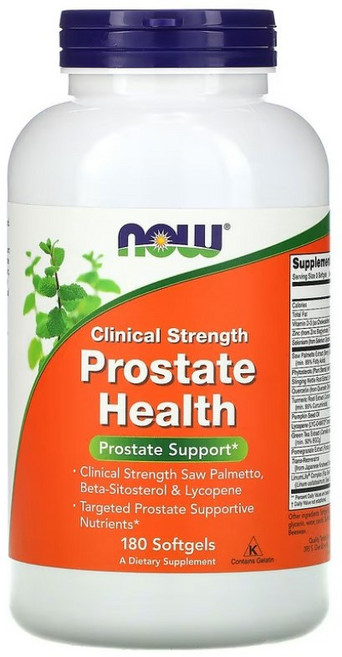 나우푸드 전립선 서포트 쏘팔메토 쐐기풀 라이코펜 서플먼트, 1개, 180정