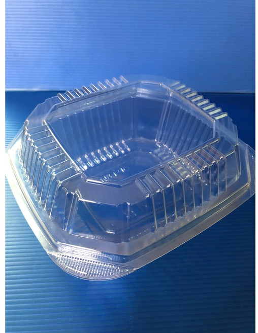 昀誠紙品 OP-L8 透明八角盒 泡芙盒 自扣盒 漢堡盒 塑膠盒 蛋糕盒 蔬果盒 50個/包, 1個