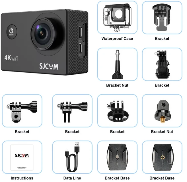 SJCAM SJ4000 에어 - 최고의 가성비 액션 카메라! 4K 방수 모션 (어드벤처 스포츠용), 01 China Mainland, 02 Add 32GB SD Card, 01 SJ4000 Air